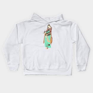 A Persian Woman with Hat Kids Hoodie